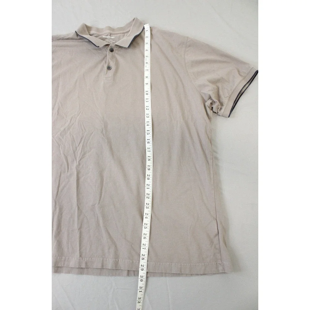 Banana Republic Polo Mens Size XXL Brown 100% Cotton Short‎ Sleeve